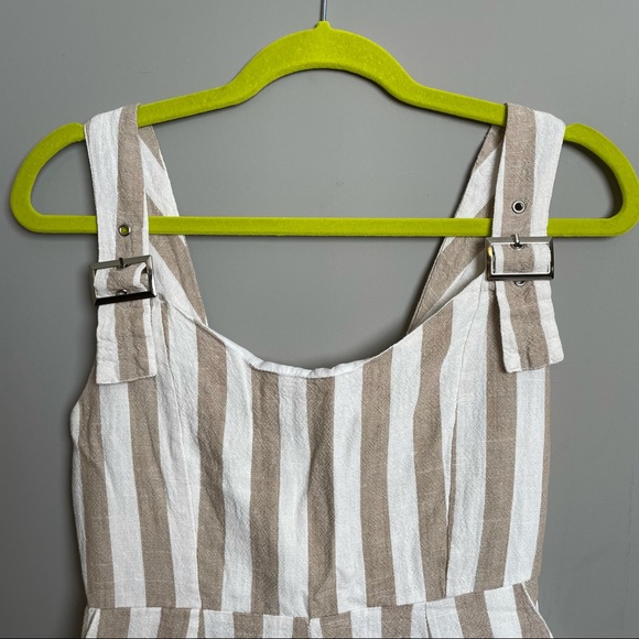 Beige & cream stripped romper - Picture 2 of 8